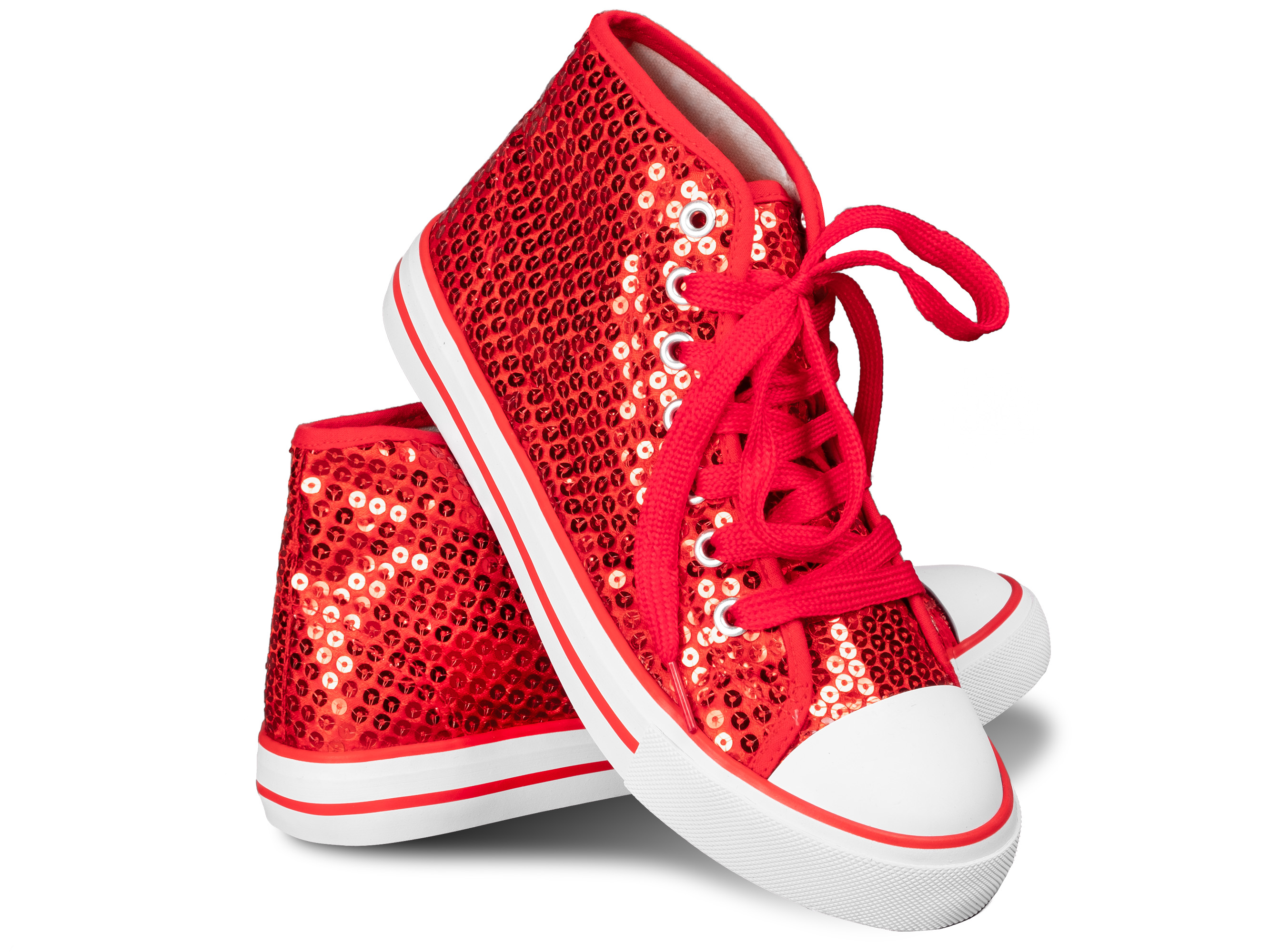 Paillettenschuh rot Gr. 40