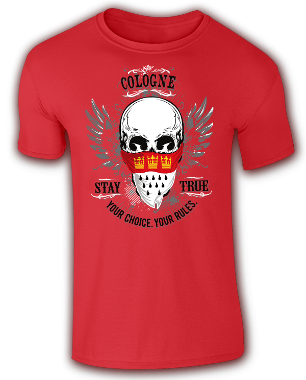Herren T-Shirt Totenkopf Cologne schwarz