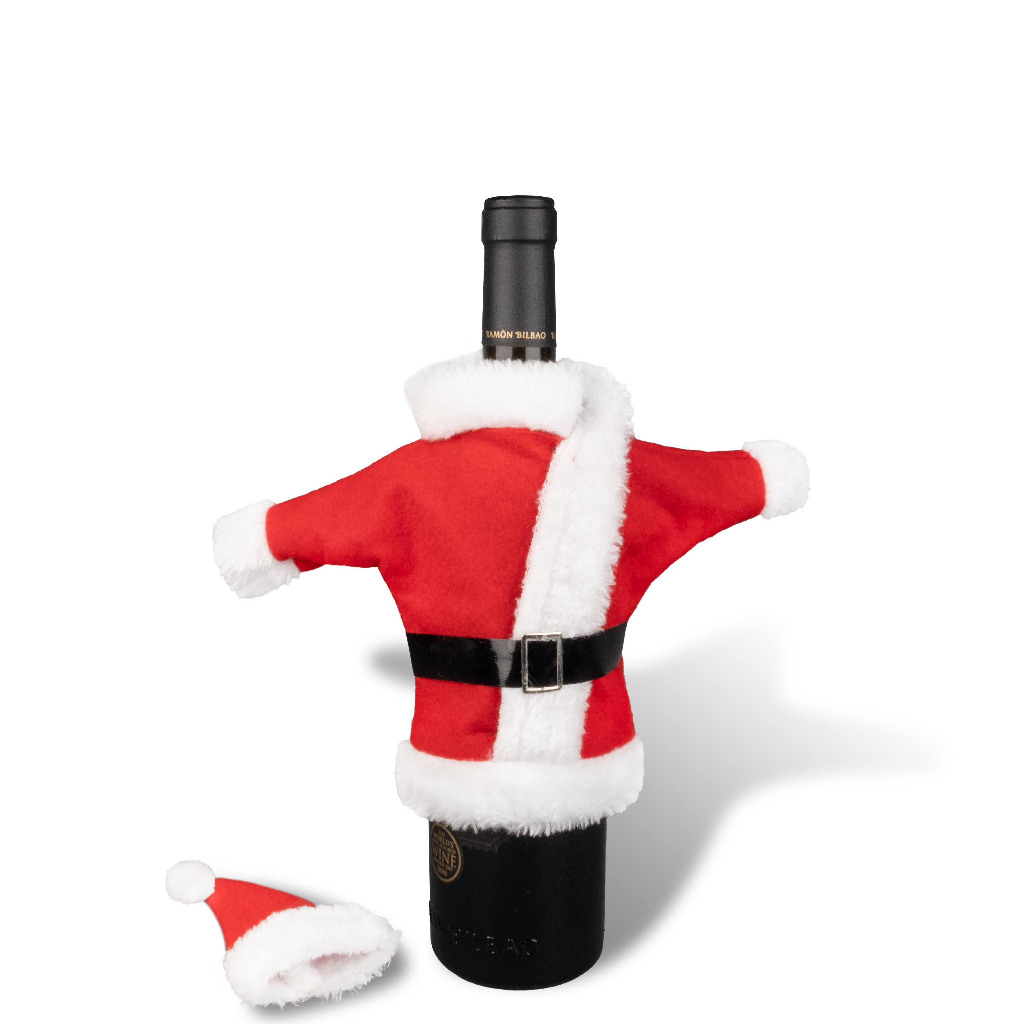 Weihnachten Weinflaschen Nikolaus Kostüm