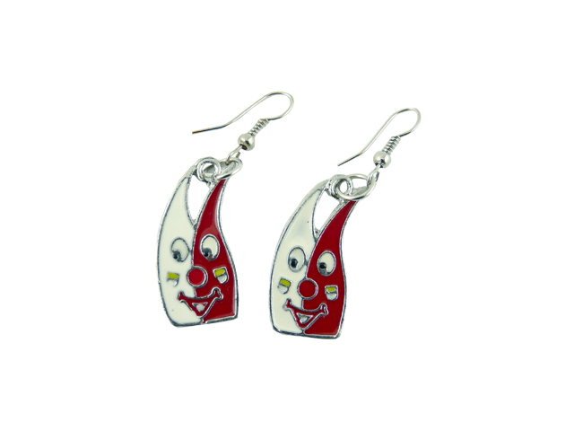 Ohrhänger Dom rot-weiß