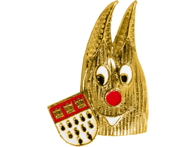 Brosche Dom Wappen, gold