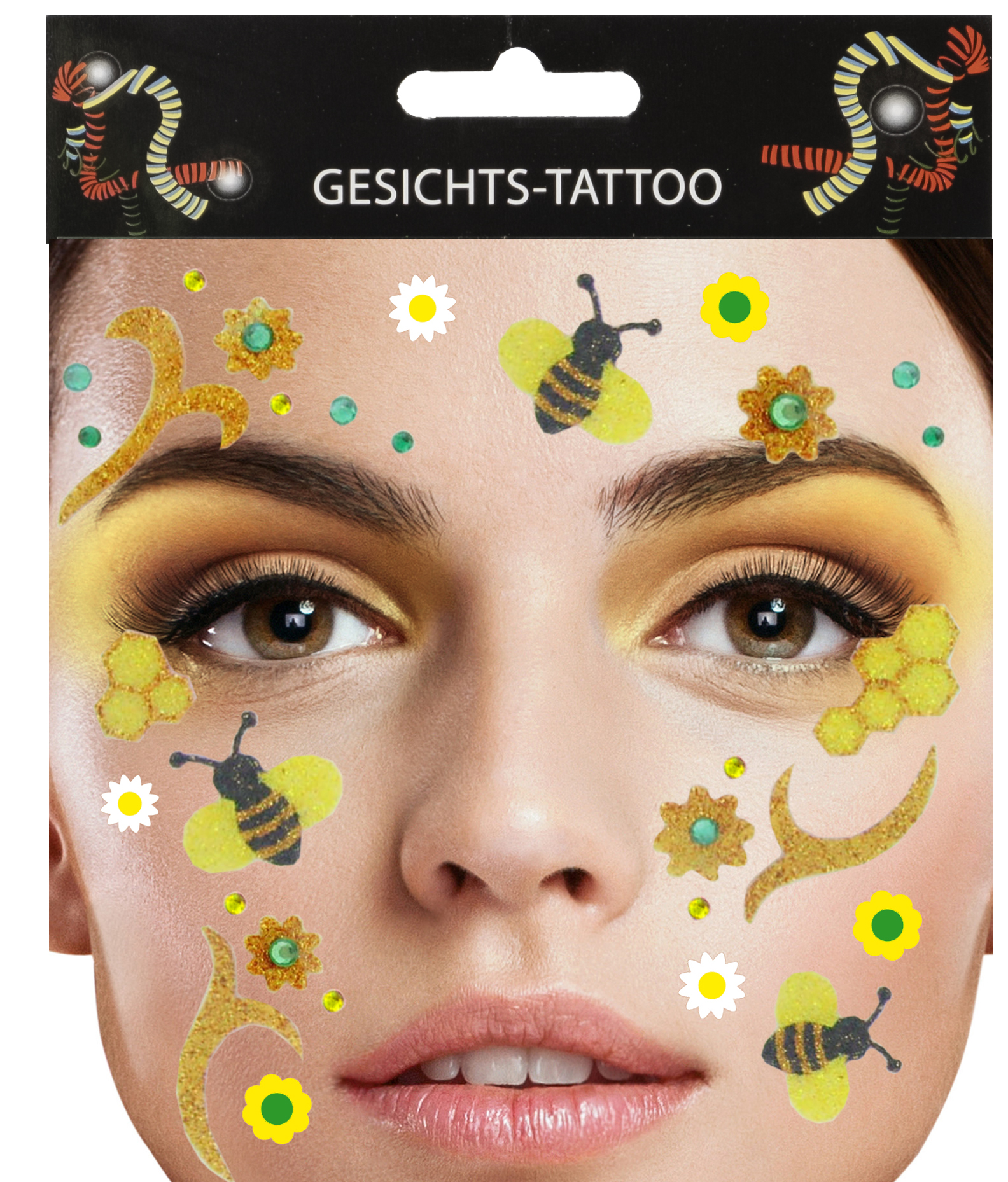 Gesichts-Tattoo Biene