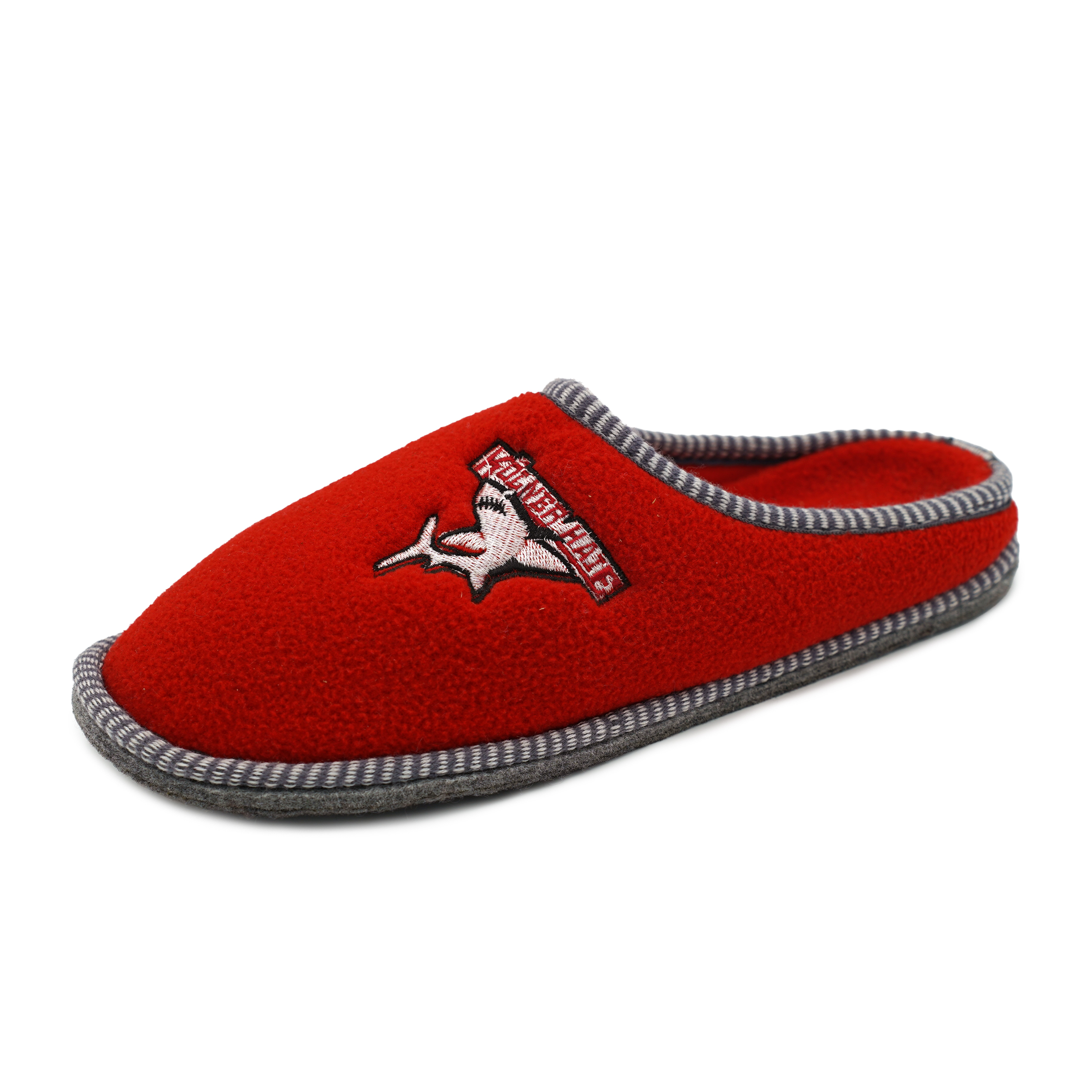 Bock op Kölle KEC Pantoffeln | Kölner Haie-Pantoffeln für Damen & Herren | Rot, Hellgrau oder Dunkelgrau | Größen 36-46 | bequem aus Vlies