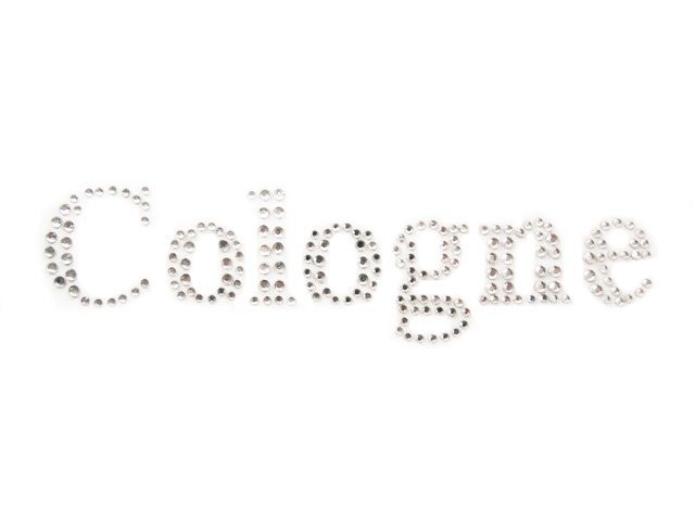 Strass Bügelbild Schriftzug Cologne