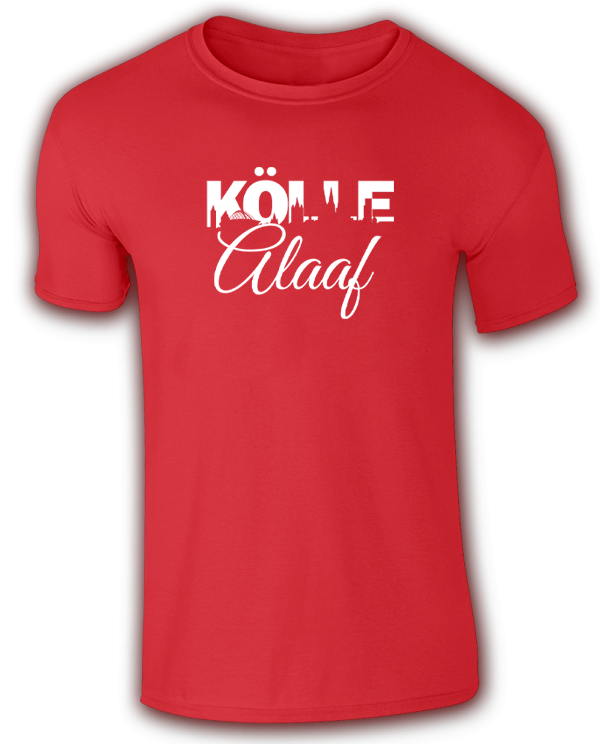 Herren T-Shirt Kölle Alaaf Skyline rot oder schwarz