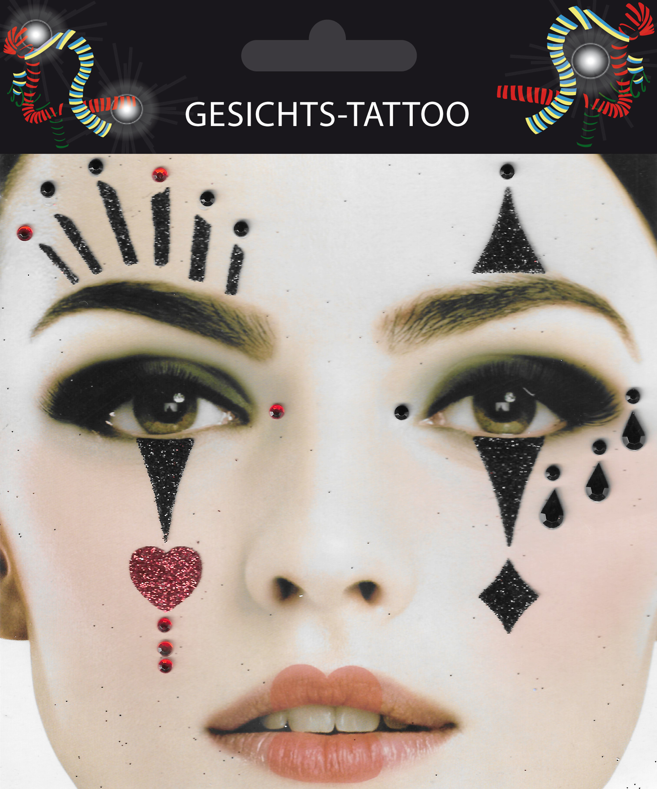 Gesichts-Tattoo Pantomime