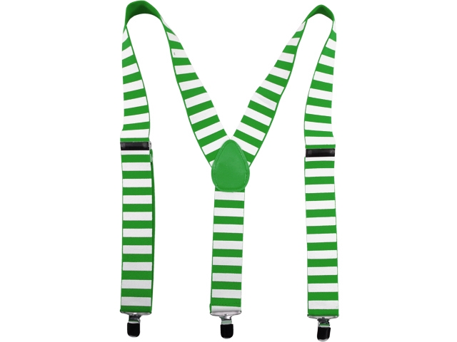 Hosenträger Ringel breit grün/weiß