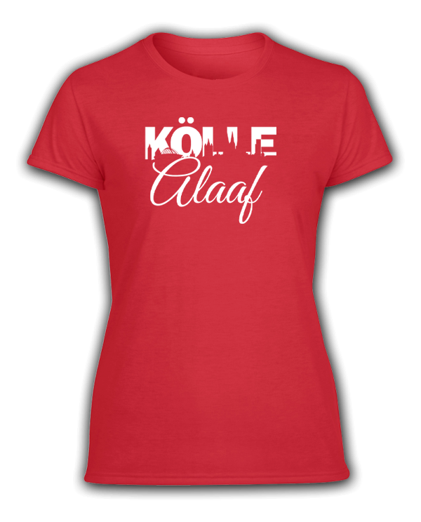 T-Shirt Damen Kölle Alaaf Skyline in rot oder schwarz