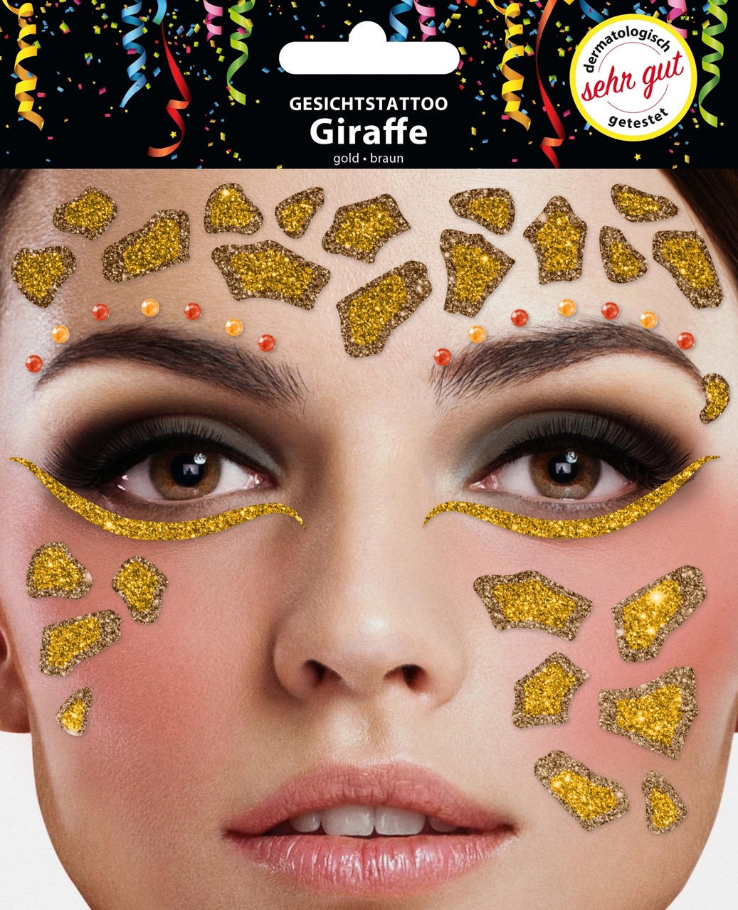 Gesichts-Tattoo Giraffe